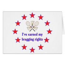 Bragging Rights Badminton Greeting Cards