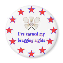 Bragging Rights Badminton Refrigerator Magnets