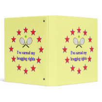 Bragging Rights Tennis 3 Ring Binder
