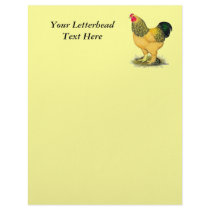 Brahma:  Buff Rooster Letterhead Template