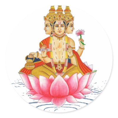 BRAHMA - PRAJAPATI - HINDU GODDESS STICKER by saythany