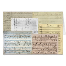 Brahms Music Manuscripts Greeting Cards