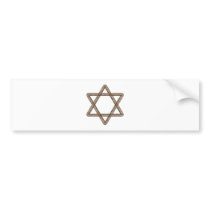 Braided Star of David Bar or Bat Mitzvah Bumper Sticker