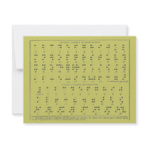 Braille Alphabet  Postcard Custom Invitations