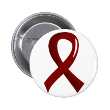 Brain Aneurysm Burgundy Ribbon 3 Pinback Buttons