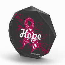 Brain Aneurysm Floral Swirls Ribbon Award