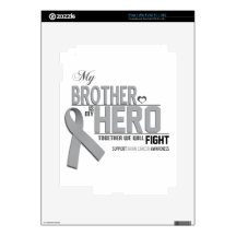 Brain Cancer Awareness: brother iPad 2 Decal