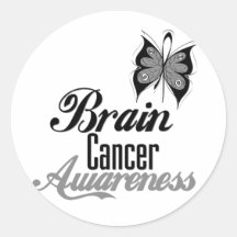 Brain Cancer Awareness Butterfly Sticker