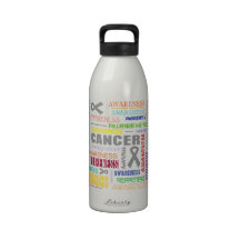 Brain Cancer Awareness Collage Water Bottles