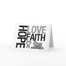 Brain Cancer Awareness Hope Love Faith Cards