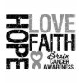 Brain Cancer Awareness Hope Love Faith T Shirt