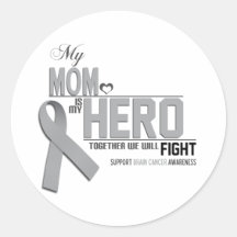 Brain Cancer Awareness: mom Sticker