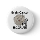Brain Cancer Blows Awareness Design Pinback Button