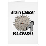 Brain Cancer Blows Awareness Design Greeting Card