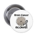 Brain Cancer Blows Awareness Design Pinback Button