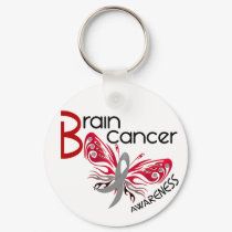 Brain Cancer BUTTERFLY 3 keychains