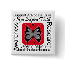 Brain Cancer Butterfly Inspirations buttons