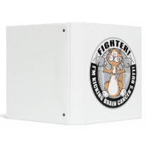 Brain Cancer Cat Fighter binders by fightcancertees Brain Cancer Cat Fighter binders