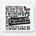 Brain Cancer Collage - Fight Like a Girl mousepads