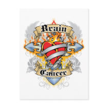 Brain Cancer Cross & Heart postcards by fightcancertees Brain Cancer Cross & Heart postcards