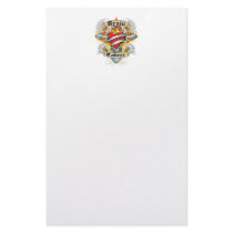 Brain Cancer Cross & Heart stationery by fightcancertees Brain Cancer Cross & Heart stationery