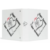 Brain Cancer Faith Hope Love Butterfly Binder
