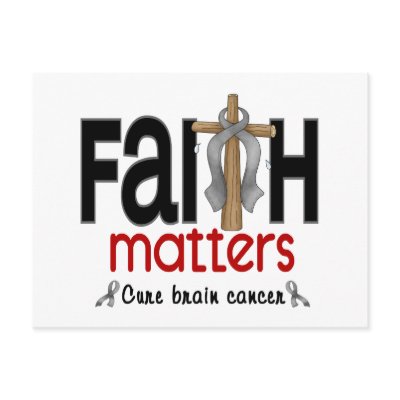 Brain Cancer Faith Matters Cross 1 Postcard