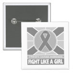Brain Cancer Fight Like A Girl Flag buttons