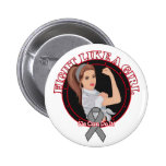 Brain Cancer Fight Like A Girl Modern Rosie buttons