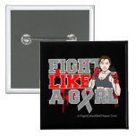 Brain Cancer Fighter - Fights Like a Girl buttons