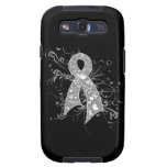 Brain Cancer Floral Swirls Ribbon Samsung Galaxy S3 Cases