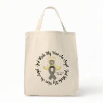 Brain Cancer God Made My Hero An Angel Tote Bags
