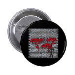 Brain Cancer Graffiti Wall Fight Like A Girl buttons