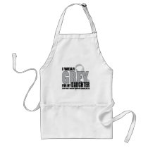 Brain Cancer Grey for Daughter aprons by fightcancertees Brain Cancer Grey for Daughter aprons
