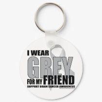 Brain Cancer Grey for Friend keychains by fightcancertees Brain Cancer Grey for Friend keychains