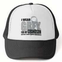 Brain Cancer Grey for Grandson hats