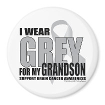 Brain Cancer Grey for Grandson magnets