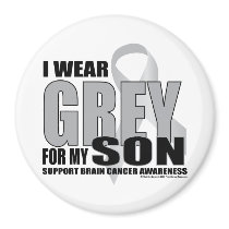 Brain Cancer Grey for Son magnets