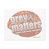 Brain Cancer Grey Matters postcards by fightcancertees Brain Cancer Grey Matters postcards