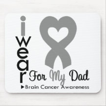 Brain Cancer Heart Ribbon For My Dad Mouse Pad