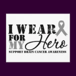 Brain Cancer Hero Grey Ribbon