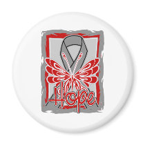 Brain Cancer Hope Butterfly Portrait Magnet