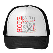 Brain Cancer Hope Faith Motto Trucker Hat