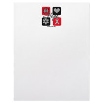 Brain Cancer Hope Love Inspire Awareness letterhead by cancerapparel Brain Cancer Hope Love Inspire Awareness letterhead