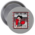 Brain Cancer I Fight Like A Girl Battle buttons