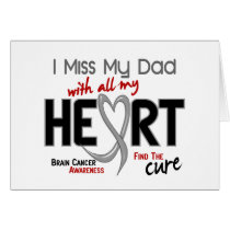 Brain Cancer I MISS MY DAD Cards