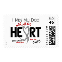 Brain Cancer I MISS MY DAD Postage