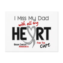 Brain Cancer I MISS MY DAD Postcard