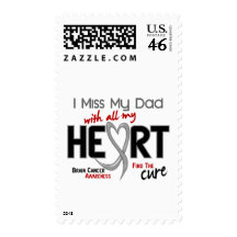 Brain Cancer I MISS MY DAD Stamp