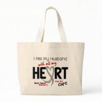 Brain Cancer I MISS MY HUSBAND Canvas Bags